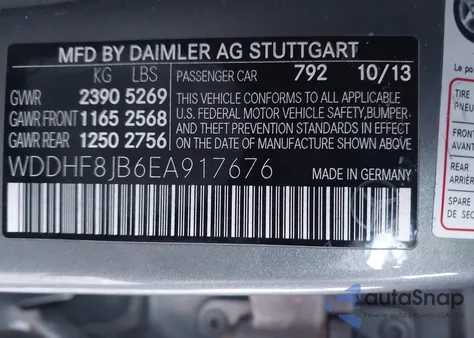 2014 Mercedes-Benz E 350 4Matic from USA, damaged, VIN WDDHF8JB6EA917676